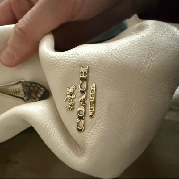 Coach Madison Pheobe Shoulder Bag Purse Pebbled Leather Two Tone Animal Print - Picture 8 of 16